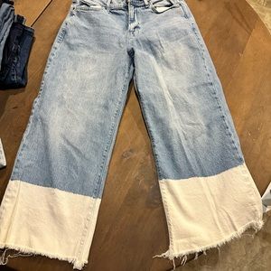 High-Rise Wide Leg Crop Jeans